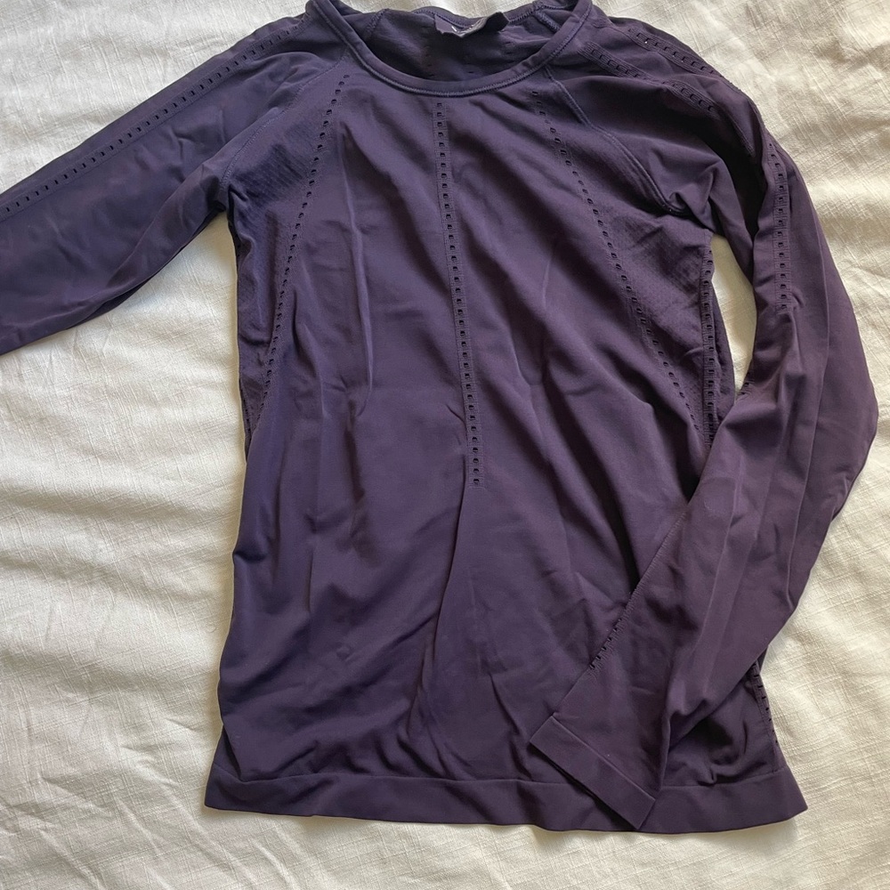 Athleta Dark Purple Long Sleeve Top